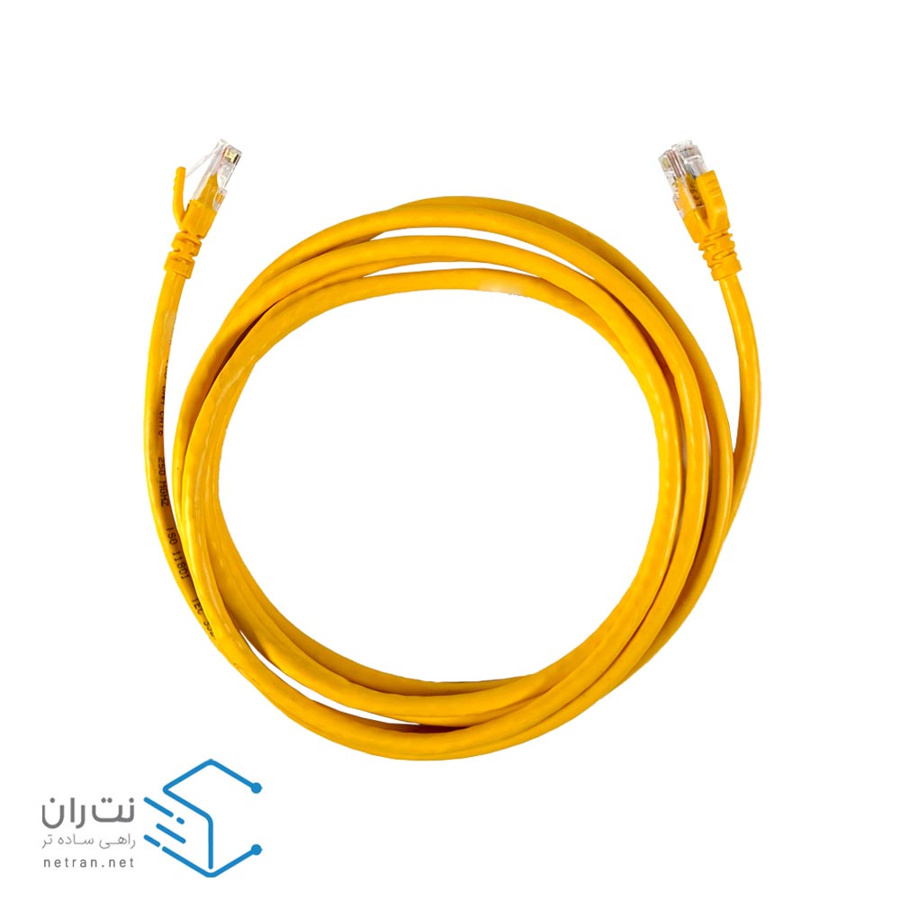 قیمت و خرید پچ کورد لگراند Cat6 UTP روکش PVC زرد 3 متری | نت ران